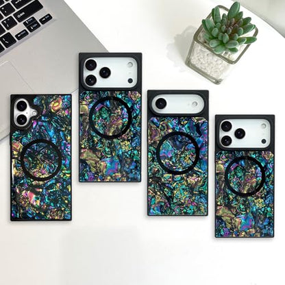 AIGOMARA Magnetic Rectangle for iPhone 17 Case, Abalone Shell - color: Abalone, size: iPhone 17
