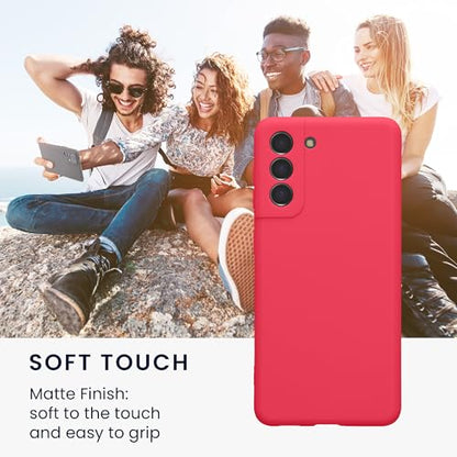 kwmobile Case Compatible with Samsung Galaxy S21 Case - Protective Slim TPU Phone Cover - Soft Matte Finish - Neon Pink - color: neon pink, size: Galaxy S21