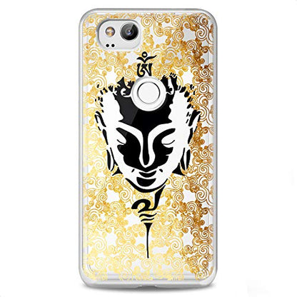 TPU Case Compatible for Google Pixel 9 8 Pro 7a 6a 5a XL 4a 5G 2 XL 3 XL 3a Buddha Face Cute Inspirational Clear Black Design Harmony Flexible Silicone Slim fit Mantra Soft Aesthetic Print - color: Buddha Face