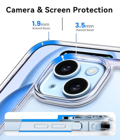 Mkeke for iPhone 15 Case Clear, [Not Yellowing] [Military-Grade Drop Protection] Clear Slim Phone Cases for Apple iPhone 15 with Shockproof Bumper 2023 - size: for iPhone 15 Case 6.1"