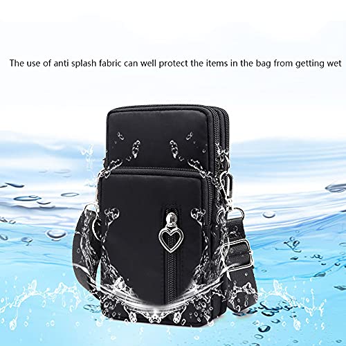 Women Crossbody Cell Phone Purse Case Armband Bag for iPhone 12 13 Mini 14 15 Plus 11 Pro Max Google Pixel 6a 7a 8a 6 7 8 Pro - color: Black