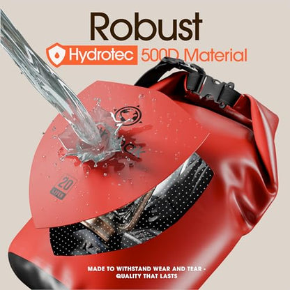 Earth Pak Waterproof Dry Bag - Roll Top Waterproof Backpack Sack Keeps Gear Dry for Kayak with Waterproof Phone Case - color: Red, size: 10L