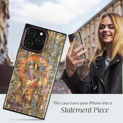 COCOMII Rectangle for iPhone 15 Pro Case, Eclipse Abalone Shell | Compatible with MagSafe Wireless Charging, Shockproof 10ft Drop Protection, Camera & Screen Protection, Premium Glossy Finish - color: Eclipse Abalone Shell, size: iPhone 15 Pro (6.1")