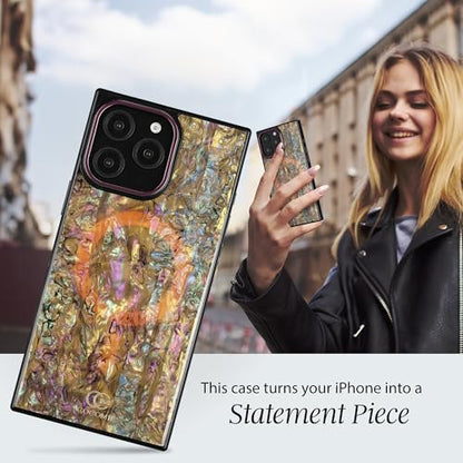 COCOMII Rectangle for iPhone 15 Pro Case, Eclipse Abalone Shell | Compatible with MagSafe Wireless Charging, Shockproof 10ft Drop Protection, Camera & Screen Protection, Premium Glossy Finish - color: Eclipse Abalone Shell, size: iPhone 15 Pro (6.1")