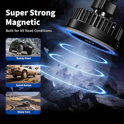 Magnetic Phone Holders for Your Car, Magsafe Cooling Car Mount Charger, Vent & Dashboard Cell Phone Mount, 15W Wireless Fast Charging for iPhone & Android, 360 ° & Hands Free, Summer Car Accessories - size: Universal | Cooling Charge
