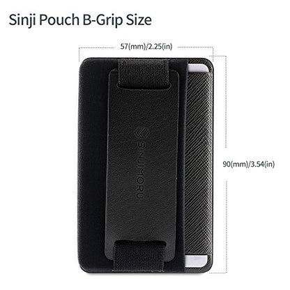Sinjimoru Phone Grip Card Holder with Phone Stand, Black 3 Pack - color: 3Pack Black