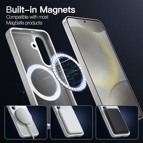 JETech Magnetic Case for Samsung Galaxy S24 Plus, Silver - color: Silver, size: Galaxy S24 Plus