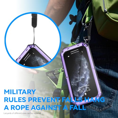 Lunivop Compatibility with iPhone Air Case 6.5'' 2025 Heavy Duty with Built in Screen Protector Lens Protection Rugged Stand 360 Full Body Military Grade Metal Bumper Phone Cases Men 17 Air Purple - color: Purple, size: iPhone 17 Air 6.5 2025