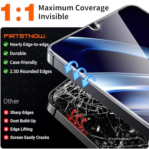letosan 3 Pack for Samsung Galaxy S25 ultra Screen Protector Tempered Glass + 1 Set Camera Lens Protector, Military Grade Shatterproof, 9H+ Hardness, Auto Alignment Frame 6.9 Inch - size: Galaxy S25 Ultra 6.9 Inch