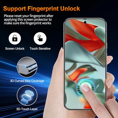 2 Pack for Google pixel 9 Pro XL Anti-Glare Matte Privacy Screen Protector 6.8 inch, Smooth and Responsive Touch Flexible EPU Film, [Support Fingerprint Unlock] [Self-Healing] [Not Glass] - size: Google Pixel 9 Pro XL