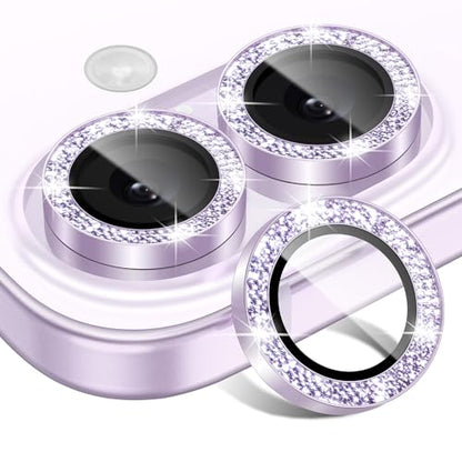 Matekxy for iPhone 17 Camera Lens Protector Glitter Individual Cover - color: Lavender