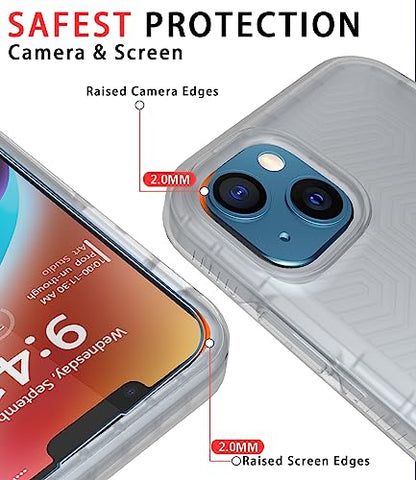 Diverbox for iPhone 14 case [Shockproof] [Dropproof] [Tempered Glass Screen Protector ],Heavy Duty Protection Phone Case Cover for Apple iPhone 14 (Clear-2in1) - color: Clear-2in1