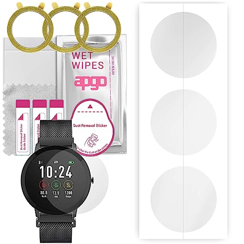 apgo 3x Hydrogel Ultra-Clear Screen Protector for Forever ForeVive SB-320, Hydrogel Film, Flexible, Soft TPU with positioning layer easy installation