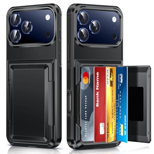 LeYi for iPhone-17-Pro-Max Case Wallet, Black Card Holder for i Phone 17 ProMax Cases Military Grade Shockproof Anti-Yellowing Heavy Duty Women Men Funda para Cover for iPhone 17Pro Max - color: Black, size: iPhone 17 Pro Max 6.9''