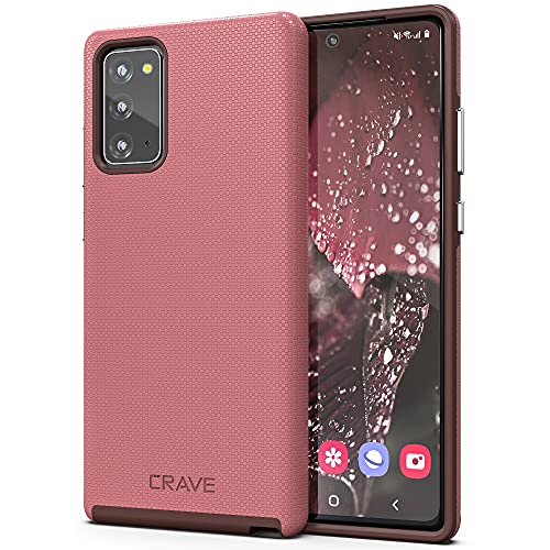 Crave Galaxy Note 20 Case, Shockproof Protection Dual Layer Case for Samsung Galaxy Note 20 (6.7 inch) - Berry - color: Berry
