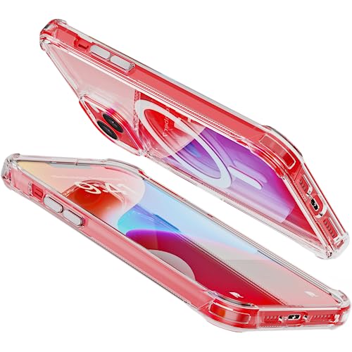 REBEL Clear Case for iPhone 14 Plus [Crystal Series Gen-4] Strong MagSafe Compatible, Anti-Scratch, Non-Yellowing, Protective Shockproof Bumpers, Metal Buttons, 6.7 Inch Phone 2023 (Crystal Clear) - color: Crystal Clear, size: iPhone 14 Plus