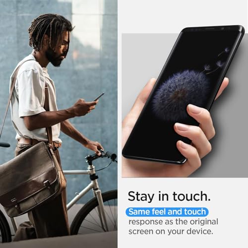 Compatible For Samsung Galaxy S8 PLUS/S9 PLUS Screen Protector Tempered Glass Privacy Anti-Spy 3D Curved Edge Case Friendly Film (4 Pack, Black)