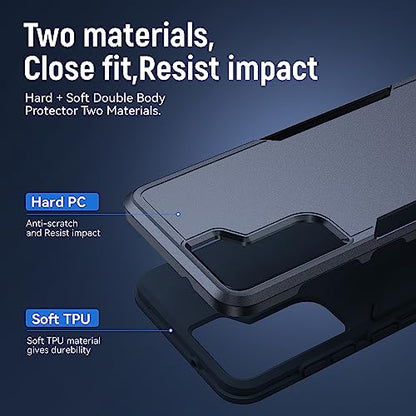 for Samsung Galaxy S21 Plus Case, with HD Screen Protector [Military Grade Drop Tested] Heavy-Duty Tough Rugged Shockproof Protective Case for Samsung S21 Plus, Blue - color: Blue