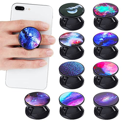 Honoson 9 Pcs Cell Phone Grip Holder Collapsible Holder, Nebula - color: Nebula