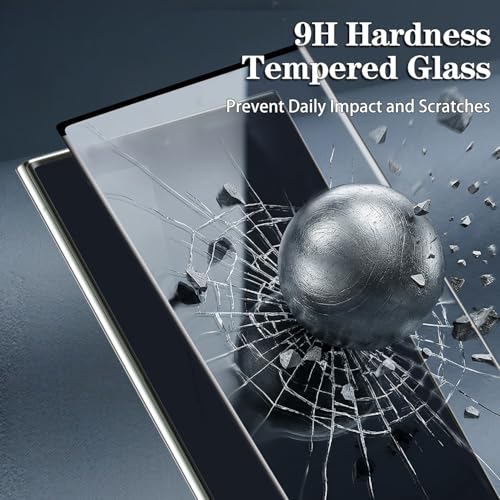 Screen Protector for Samsung Galaxy S22 Ultra 5G Tempered Glass Film | 3D Curved, Full Coverage, 9H Hardness, Anti Scratch, HD Clear, Case Friendly, 2 Pack
