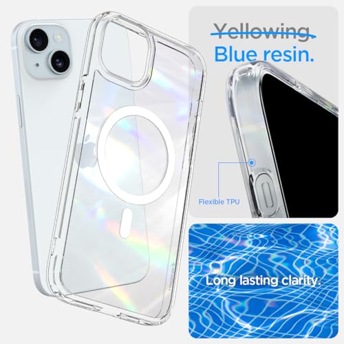 Spigen for iPhone 15/14/13 Case, Ultra Hybrid MagFit [Anti-Yellowing] [Compatible with Magsafe] - Clear - color: Clear, size: iPhone 15 / 14 / 13