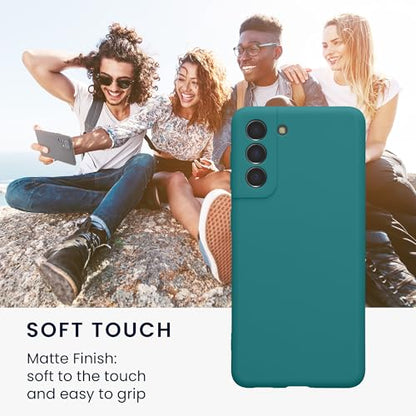kwmobile Case Compatible with Samsung Galaxy S21 Case - Protective Slim TPU Phone Cover - Soft Matte Finish - Teal Matte - color: teal matte, size: Galaxy S21