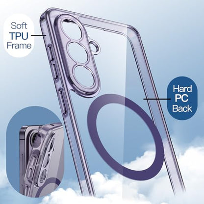 JETech Magnetic Case for Galaxy S26, Compatible with MagSafe, Cobalt Violet | Full Camera Lens Protection, Shockproof Protective Phone Cover, Scratch Resistant Clear Back - color: Cobalt Violet, size: Galaxy S26