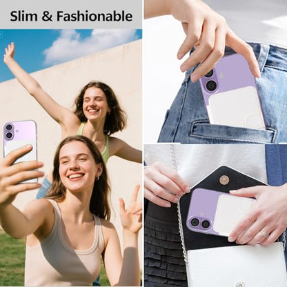 for MagSafe Wallet, Magnetic Phone Wallet with RFID Blocking, 4 Card Holder | Strongest Magnetic Card Holder for iPhone 17/16/15/14/13/12 Plus/Pro/Pro Max Series, Not for Mini, Clear ID Window, White - color: White