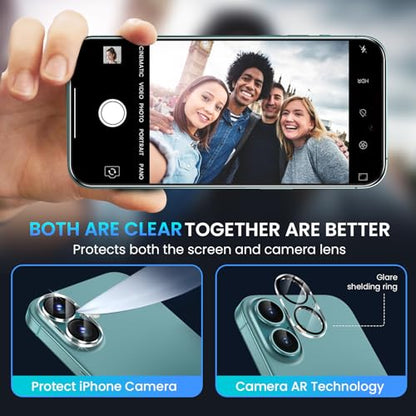 Fotbor for 3Pack iPhone 16 Plus Screen Protector with 3Pack Camera Lens Protector, 9H+ Tempered Glass Easy Installation Kit, Case Friendly iPhone 16 Plus - size: iPhone 16 Plus-6.7 inch