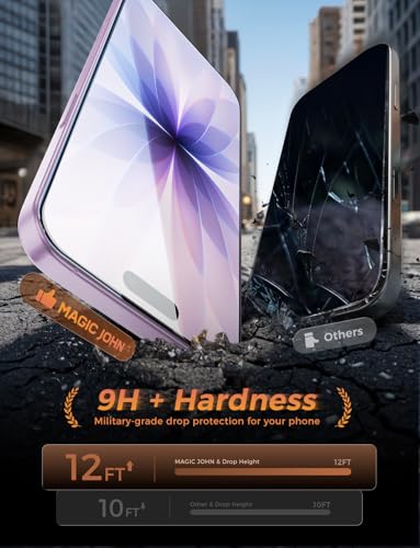 MAGIC JOHN 3rd Gen for iPhone 17 Screen Protector, Easy Installation 2 pack | Shatterproof Tempered Glass, 6.3 Inch Auto Dust-Elimination, Bubble Free, HD Clear - size: iPhone 17 6.3inch