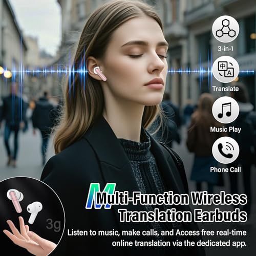 Wireless Earbuds, Bluetooth 5.4 Headphones 48H Playtime Ear Buds, Bluetooth Earbuds Stereo with LED Display, Clear Call, IPX7 Waterproof in Ear Earphones with ENC Mic for Phones/Sports/Laptop, Rose - color: Rose