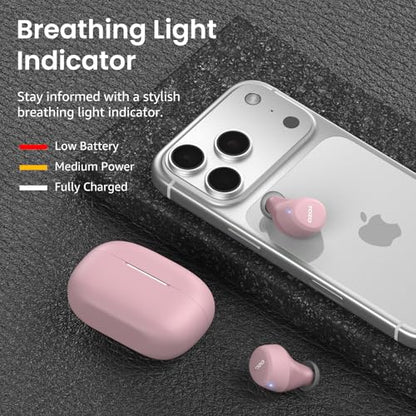 TOZO A1 Wireless Earbuds Bluetooth 5.3 Light Weight in Ear Headphones - color: Rose Gold