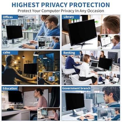 Magnetic 27 Inch Hanging Computer Privacy Screen for 16:9 Monitors