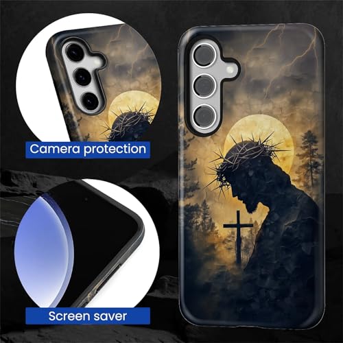 CARLOCA Case for Samsung Galaxy S25 FE,Faith Inspired Christians Scripture Design- Hybrid Dual Protection Soft TPU + Hard PC, Shockproof Anti-Scratch Cover Men Women Stylish Protective Phone Case - color: Faith Inspired Christians Scripture, size: Galaxy