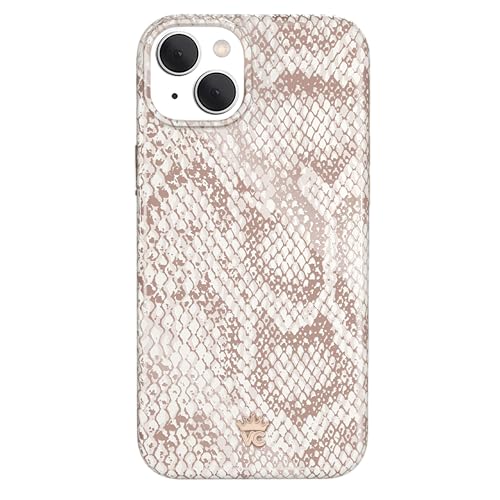 VELVET CAVIAR for iPhone 15 Case Western - Compatible with MagSafe - 10ft Drop Tested - Nude Python Snake Skin - color: Nude Python Snakeskin, size: 15