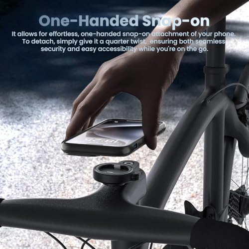 Bike Stem Phone Mount Holder, Dual Lock Secure Grip, 1-Hand Quick Release - style: Dual-Clip Stem Cap Mount