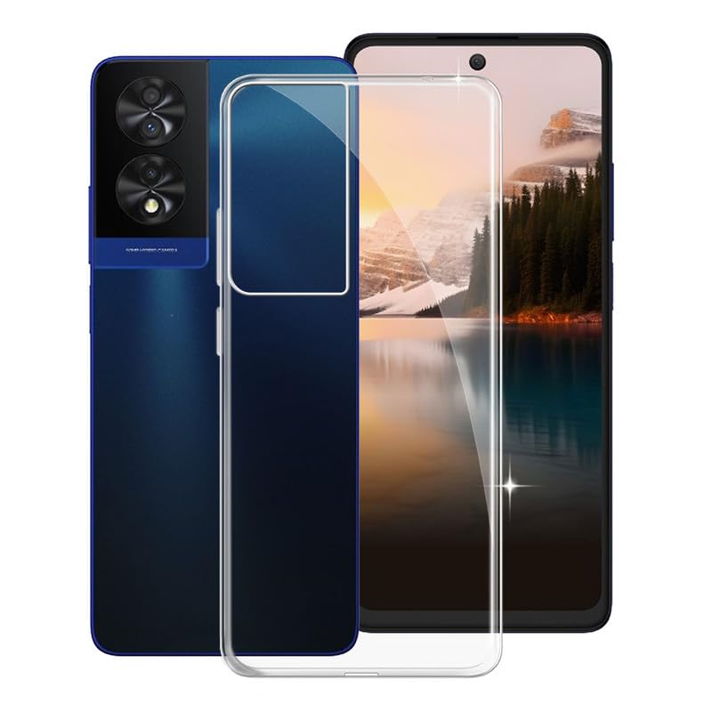 Phone Case for TCL 40 NxtPaper (6.78"), Silicone Ultra Slim Shockproof Protection Case for TCL 40 NxtPaper, Anti-Yellowing Anti-Scratch Soft TPU Bumper Clear Cover Shell - Transparent