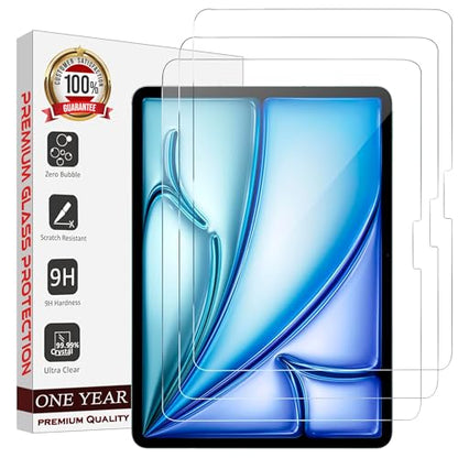 ENTRONIX Clear Screen Protector Compatible with iPad 10 Gen (2022) 10.9 Inches, Tempered Glass Scratch-Resistant Anti-Drop Protection & Case Friendly, Easy to Install, 3-Pack