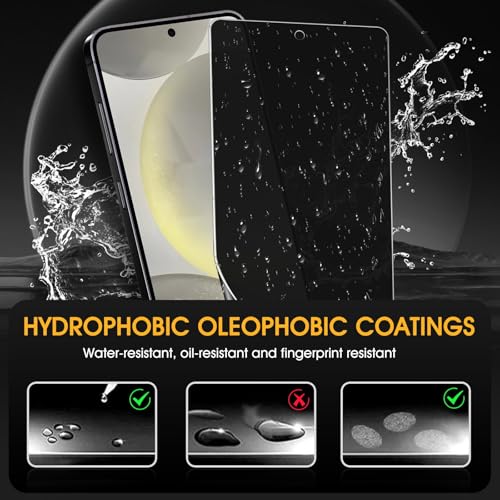 [3 Pack] Privacy Screen Protector for Samsung Galaxy S25 Ultra, Anti-Spy Flexible TPU Hydrogel Film for Samsung S25 Ultra, [Support Fingerprint Unlock] [Curved Coverage] - size: Galaxy S25 Ultra
