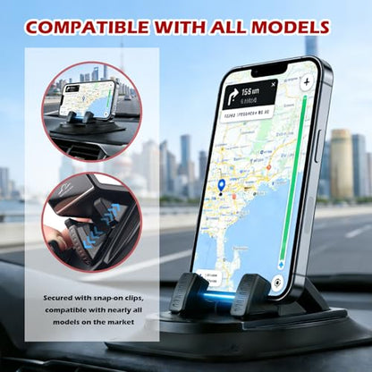 360° Rotatable Car Phone Holder,Non-Slip Car Dashboard Phone Holder for Best Navigation and Viewing,Universal Phones Holders for Cars Dashboard Horizontal and Vertical Place - color: Car