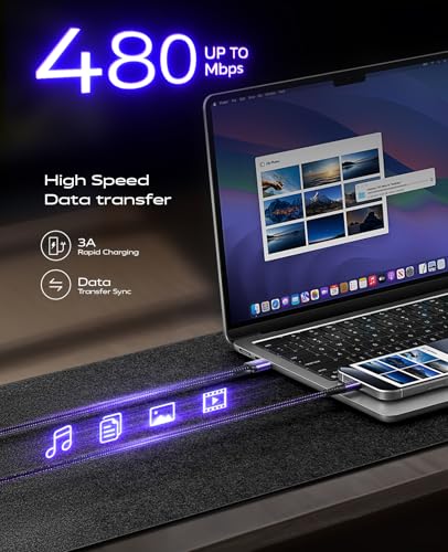 USBA to USBC Cable [15FT 1Pack], Long USB C Cable 3A Fast Charging, USB to - color: Purple, size: 15FT 1Pack, style: USB A to USB C