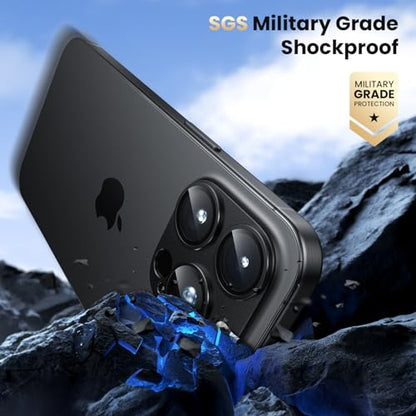WSKEN for iPhone 16 Pro/iPhone 16 Pro Max Camera Lens Protector - Matte - color: Black Titanium