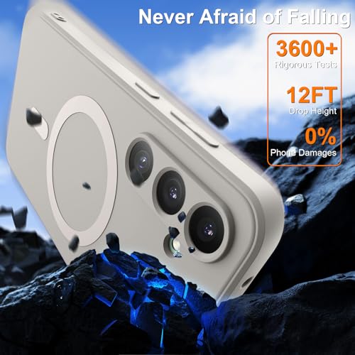 for Galaxy A16 5G Case,Magnetic,Wireless Charging,Slim White - color: White