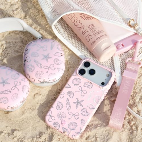VELVET CAVIAR for iPhone 15 Case - Compatible with MagSafe - 10ft Drop Tested - Protective Summer Cases - Pink Coastal Seashells - color: Pink Coastal Seashells, size: 15