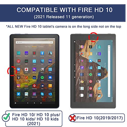 IPROKKO 2 Pack Anti-Blue Light Screen Protector for Fire HD 10 Tablet (10.1 Inch) - Fire HD 10 Plus/Kids/Kids Pro Anti Glare Screen Film - size: Fire HD 10