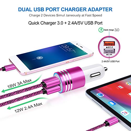 Fast Charging USB C Car Charger for Samsung Galaxy S26 S25 S24 S23 S22 S21 - color: Rose