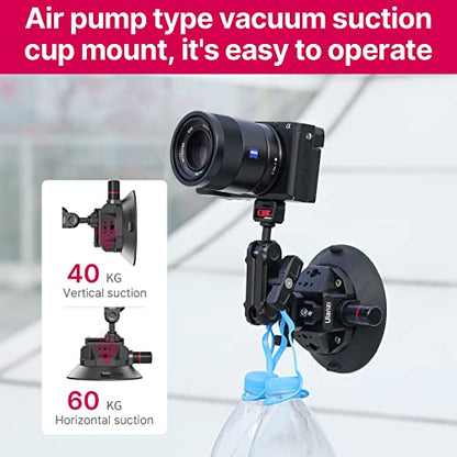 ULANZI SC-02 Suction Mount 4.5'', Magic Arm Bracket for DSLR Cameras Video - size: 4.5" SC-02 Suction Mount