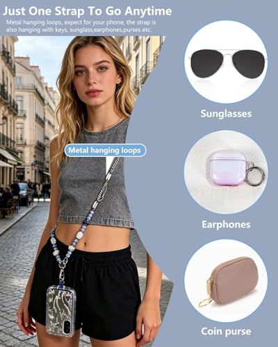 Phone Lanyard, On-the-Go Universal Crossbody Strap Neck Lanyard with Phone Tether Patches for Most Cellphones - color: S