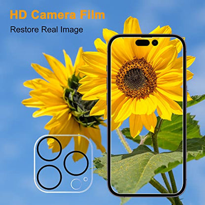 PEHAEL for iPhone 14 Pro Privacy Screen Protector+Camera Lens Protector