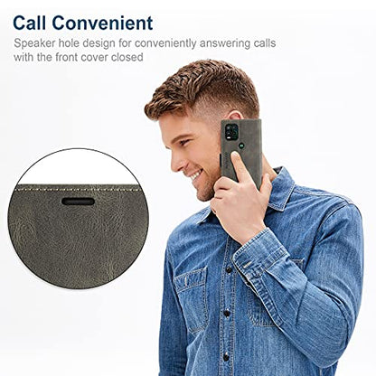 HAII Case for Moto G Stylus 5G 2021,PU Leather Folio Flip Wallet Case with Card Holster Stand Kickstand Magnetic Closure Shockproof Phone Cover for Motorola Moto G Stylus 5G 2021 (Coffee) - color: Coffee